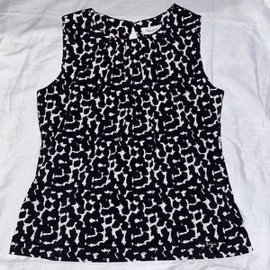 Calvin Klein Tank Top Blouse in Black and White, Size LP